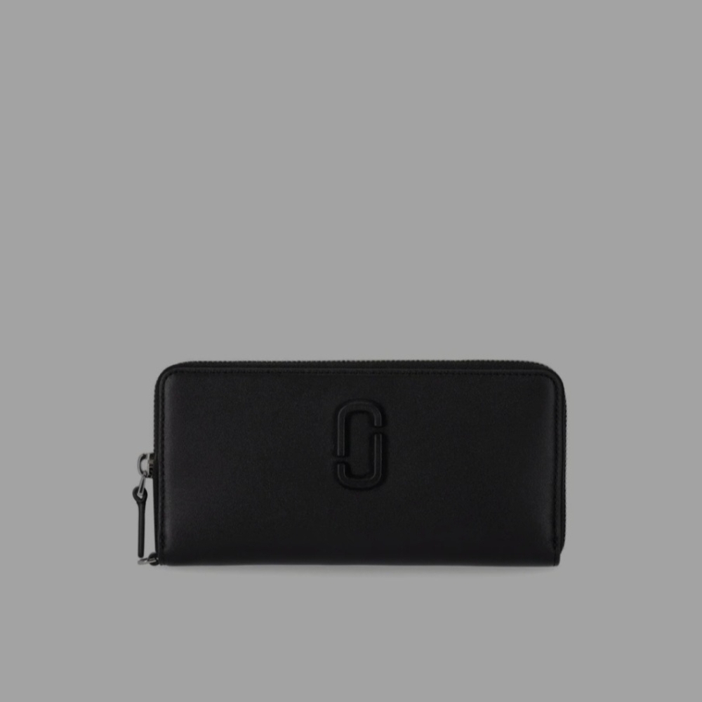 Marc Jacobs Black Leather Zip-Around Wallet with Wristlet - Picture 4 of 9